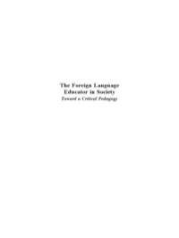 Cover image: The Foreign Language Educator in Society 1st edition 9780805835922