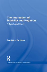 Cover image: The Interaction of Modality and Negation 1st edition 9781138992580