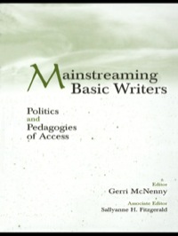 Cover image: Mainstreaming Basic Writers 1st edition 9780805835748