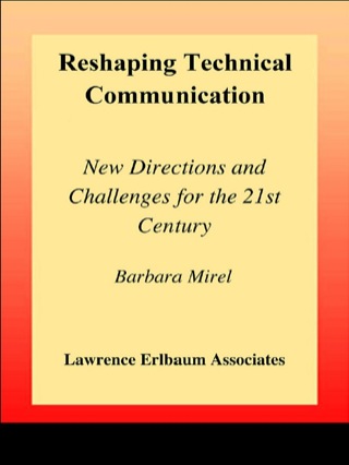Cover image: Reshaping Technical Communication 1st edition 9780805835175