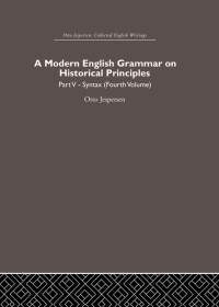 Imagen de portada: A Modern English Grammar on Historical Principles 1st edition 9780415860253