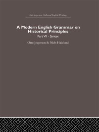 Cover image: A Modern English Grammar on Historical Principles 1st edition 9780415402552
