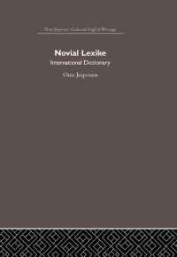 Cover image: Novial Lexike 1st edition 9780415864640