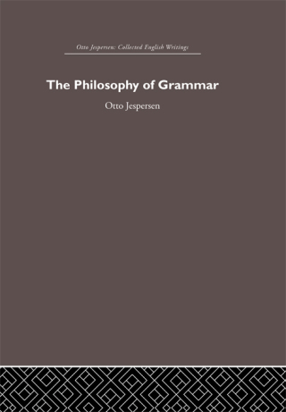 Cover image: The Philosophy of Grammar 1st edition 9780415611312