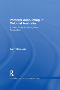 Cover image: Pastoral Accounting in Colonial Australia 1st edition 9780815330370