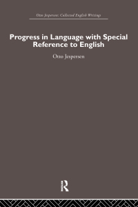 Titelbild: Progress in Language, with special reference to English 1st edition 9780415402583