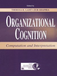 Cover image: Organizational Cognition 1st edition 9781138003330