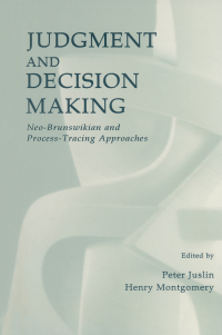 Cover image: Judgment and Decision Making 1st edition 9780805832549