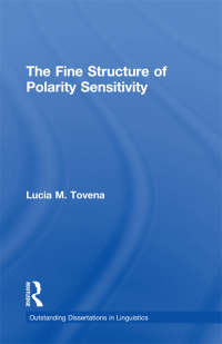 Imagen de portada: The Fine Structure of Polarity Sensitivity 1st edition 9780815331339
