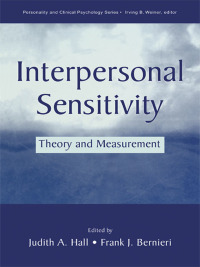 Imagen de portada: Interpersonal Sensitivity 1st edition 9780415655286