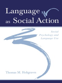 Cover image: Language As Social Action 1st edition 9780805841770