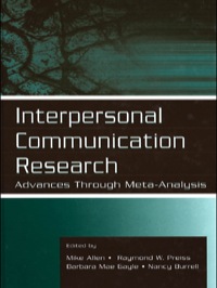 Imagen de portada: Interpersonal Communication Research 1st edition 9780805831313