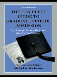 Immagine di copertina: The Complete Guide to Graduate School Admission 2nd edition 9780805831214