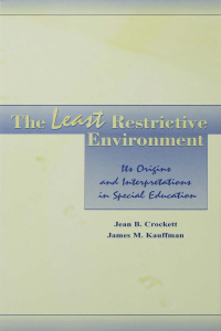 Imagen de portada: The Least Restrictive Environment 1st edition 9780805831016