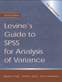 Titelbild: Levine's Guide to SPSS for Analysis of Variance 2nd edition 9780805830965