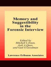 Cover image: Memory and Suggestibility in the Forensic Interview 1st edition 9781138003163