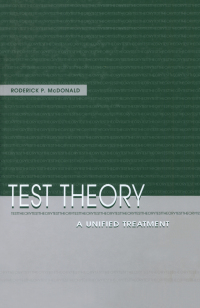 Imagen de portada: Test Theory 1st edition 9781138012547