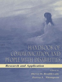 Omslagafbeelding: Handbook of Communication and People With Disabilities 1st edition 9780805830590