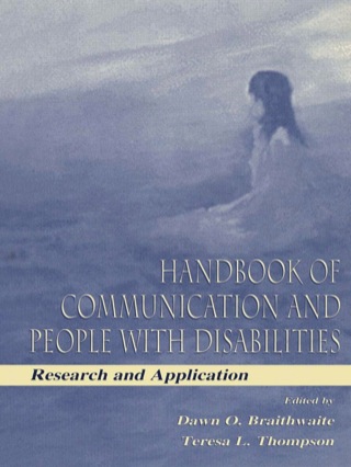 Cover image: Handbook of Communication and People With Disabilities 1st edition 9780805830590