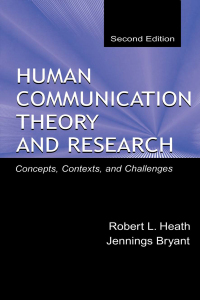 表紙画像: Human Communication Theory and Research 2nd edition 9780805830071