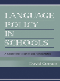 Imagen de portada: Language Policy in Schools 1st edition 9780805832969