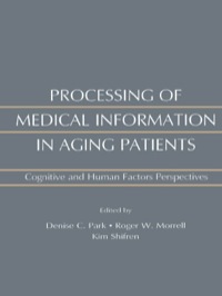 Cover image: Processing of Medical information in Aging Patients 1st edition 9780805828894