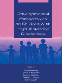 Imagen de portada: Developmental Perspectives on Children With High-incidence Disabilities 1st edition 9780805828252