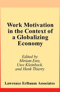Imagen de portada: Work Motivation in the Context of A Globalizing Economy 1st edition 9780805828146