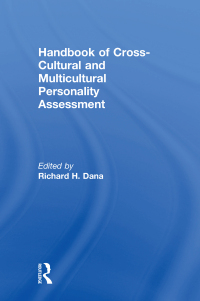 Imagen de portada: Handbook of Cross-Cultural and Multicultural Personality Assessment 1st edition 9781138002968