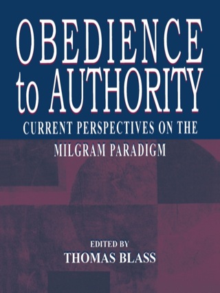 Cover image: Obedience to Authority 1st edition 9780805839340