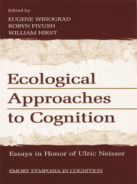 Immagine di copertina: Ecological Approaches to Cognition 1st edition 9780805827293
