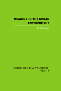 Cover image: Meaning in the Urban Environment 1st edition 9780415418324