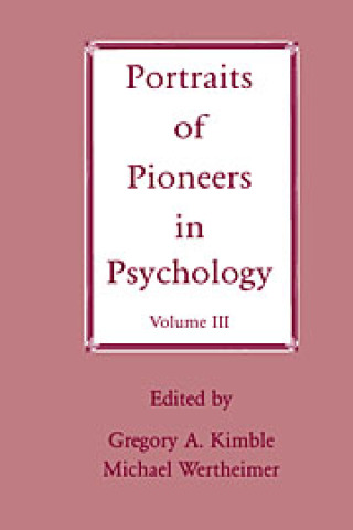 Cover image: Portraits of Pioneers in Psychology 1st edition 9780805826197