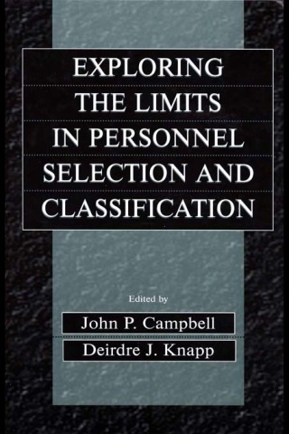 Imagen de portada: Exploring the Limits in Personnel Selection and Classification 1st edition 9780805825534