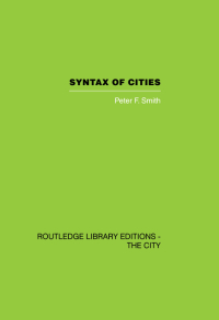 صورة الغلاف: Syntax of Cities 1st edition 9780415853552