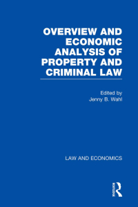 Omslagafbeelding: Law and Economics 1st edition 9780815333692