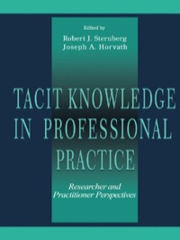 Cover image: Tacit Knowledge in Professional Practice 1st edition 9780805824360