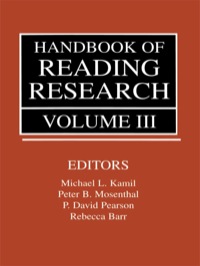 Cover image: Handbook of Reading Research, Volume III 9780805823981