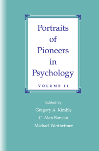Imagen de portada: Portraits of Pioneers in Psychology 1st edition 9780805821987