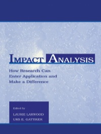Imagen de portada: Impact Analysis 1st edition 9780805821031