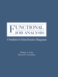 صورة الغلاف: Functional Job Analysis 1st edition 9780805812749