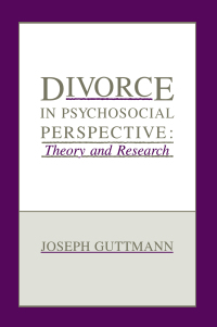 Cover image: Divorce in Psychosocial Perspective 1st edition 9780805803471