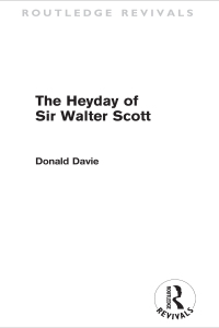Cover image: The Heyday of Sir Walter Scott 1st edition 9780415500418