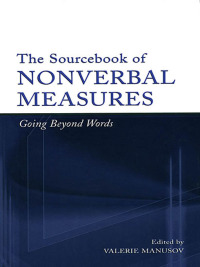 Cover image: The Sourcebook of Nonverbal Measures 1st edition 9780805847475