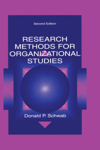 表紙画像: Research Methods for Organizational Studies 2nd edition 9780805853254