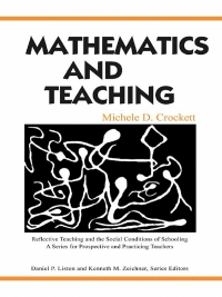 Imagen de portada: Mathematics and Teaching 1st edition 9780805844191