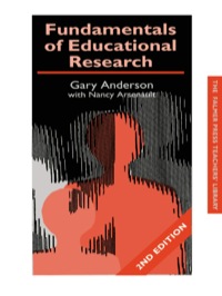 Cover image: Fundamentals of Educational Research 2nd edition 9780750708586