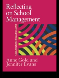Cover image: Reflecting On School Management 1st edition 9780750708050
