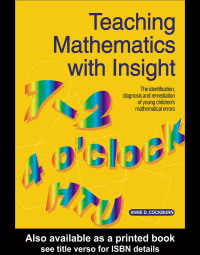 صورة الغلاف: Teaching Mathematics with Insight 1st edition 9780750708036