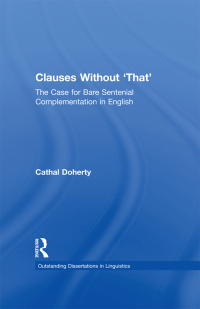 Cover image: Clauses Without 'That' 1st edition 9780815337751